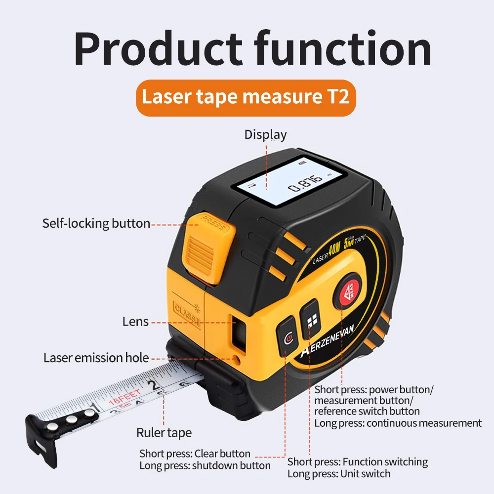 80m Laser Tape Measure Tape Me - Industrial Laser Sensor 评论和价格
